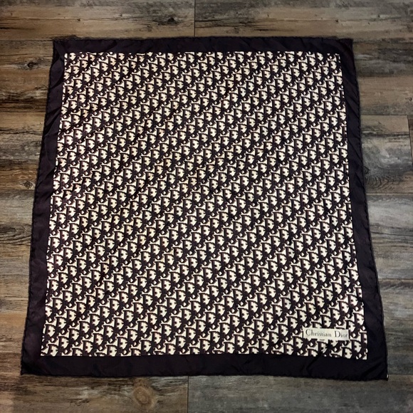ICONIC Vintage Christian DIOR Silk Rolled Hem Scarf - Picture 2 of 5